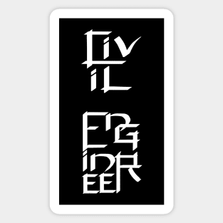 Civil Engineer White Character Sticker